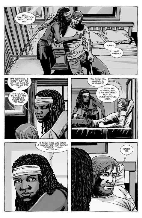 michonne and rick comic